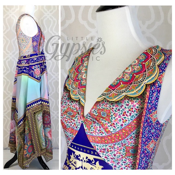 Antique Rainbow Unicorn Maxi Dress - Picture 15 of 16